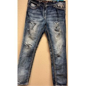 Woman’s rock revivals size 34 easy skinny.